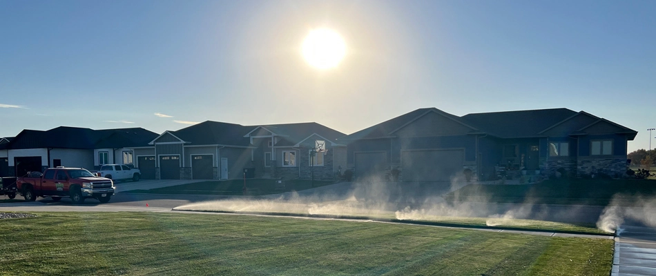 Irrigation winterization being performed for a customer's irrigation system in Sioux Falls, SD.